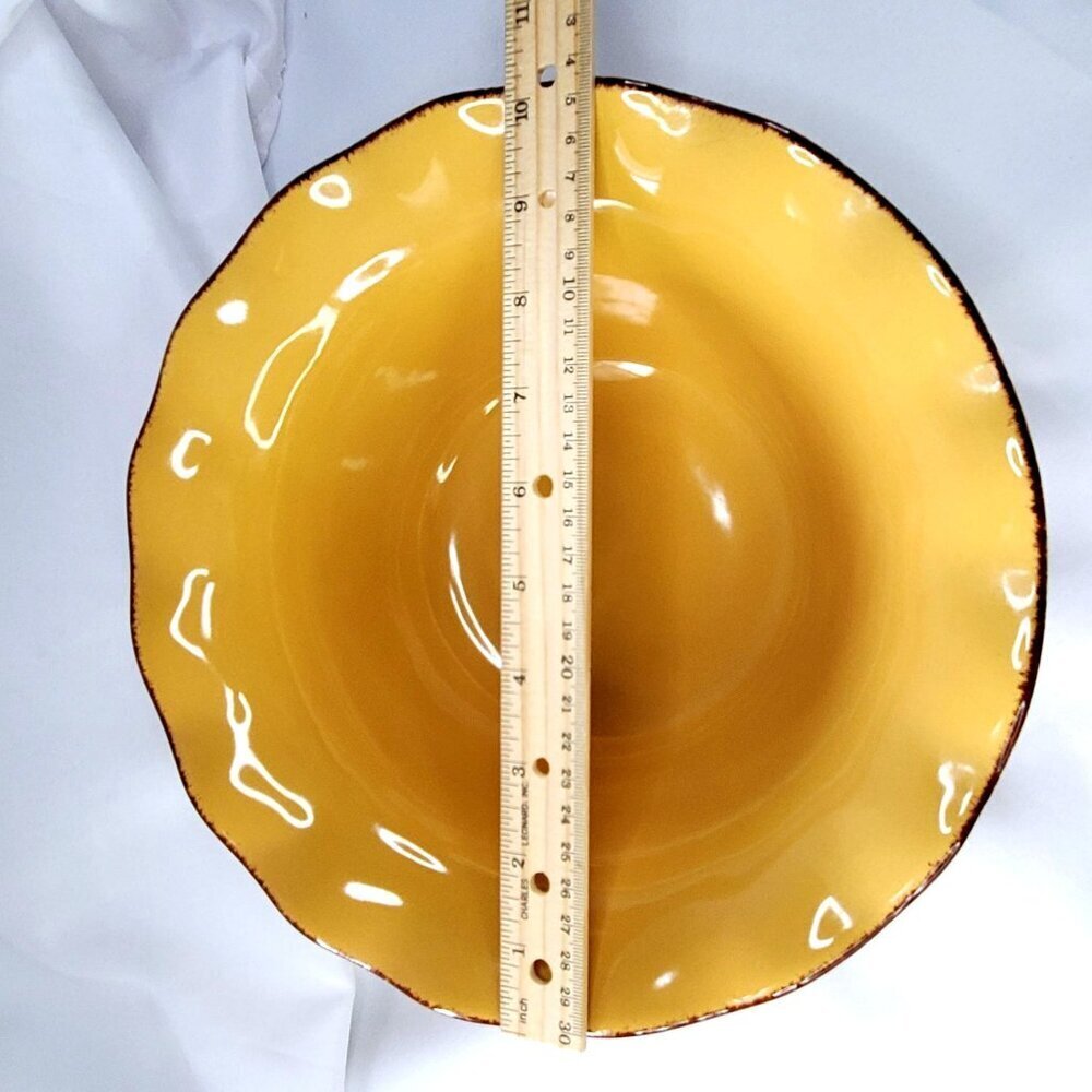 Village Collection Dijon by Park Designs Scalloped Serving Bowl 10" Diameter - Picture 5 of 8